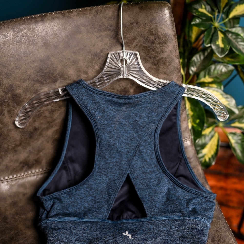 Heather Blue Crop Top Like New, Size Small